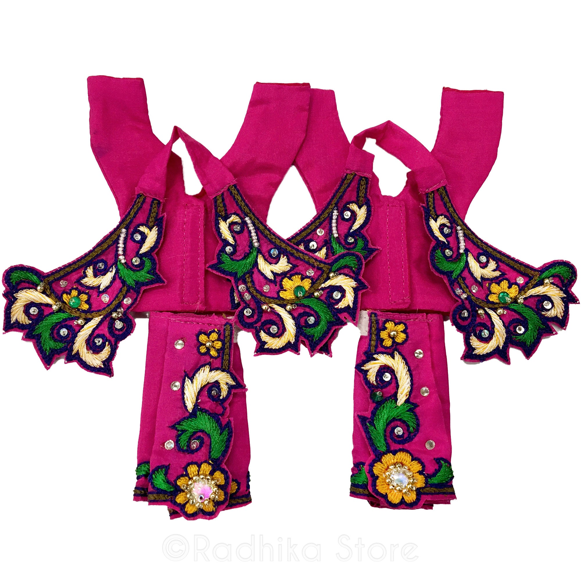 Nine Islande- Simanta Dvipa- Silky Satin - Gaura Nitai Deity Outfit