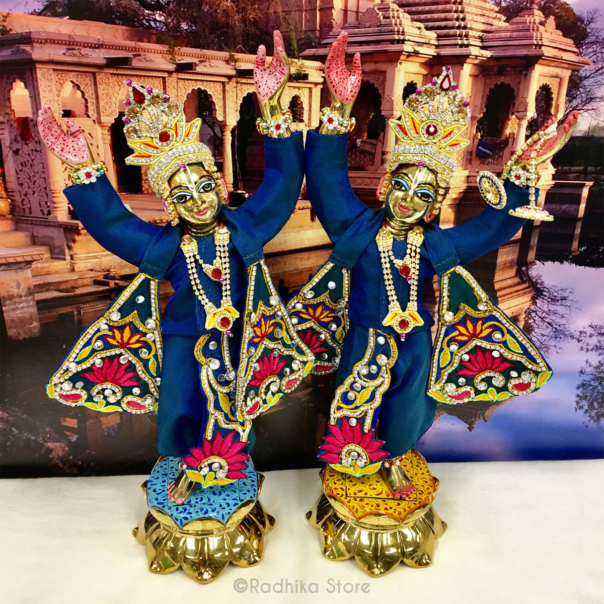 Sapphire Blue Rhinestone Deity Kartal