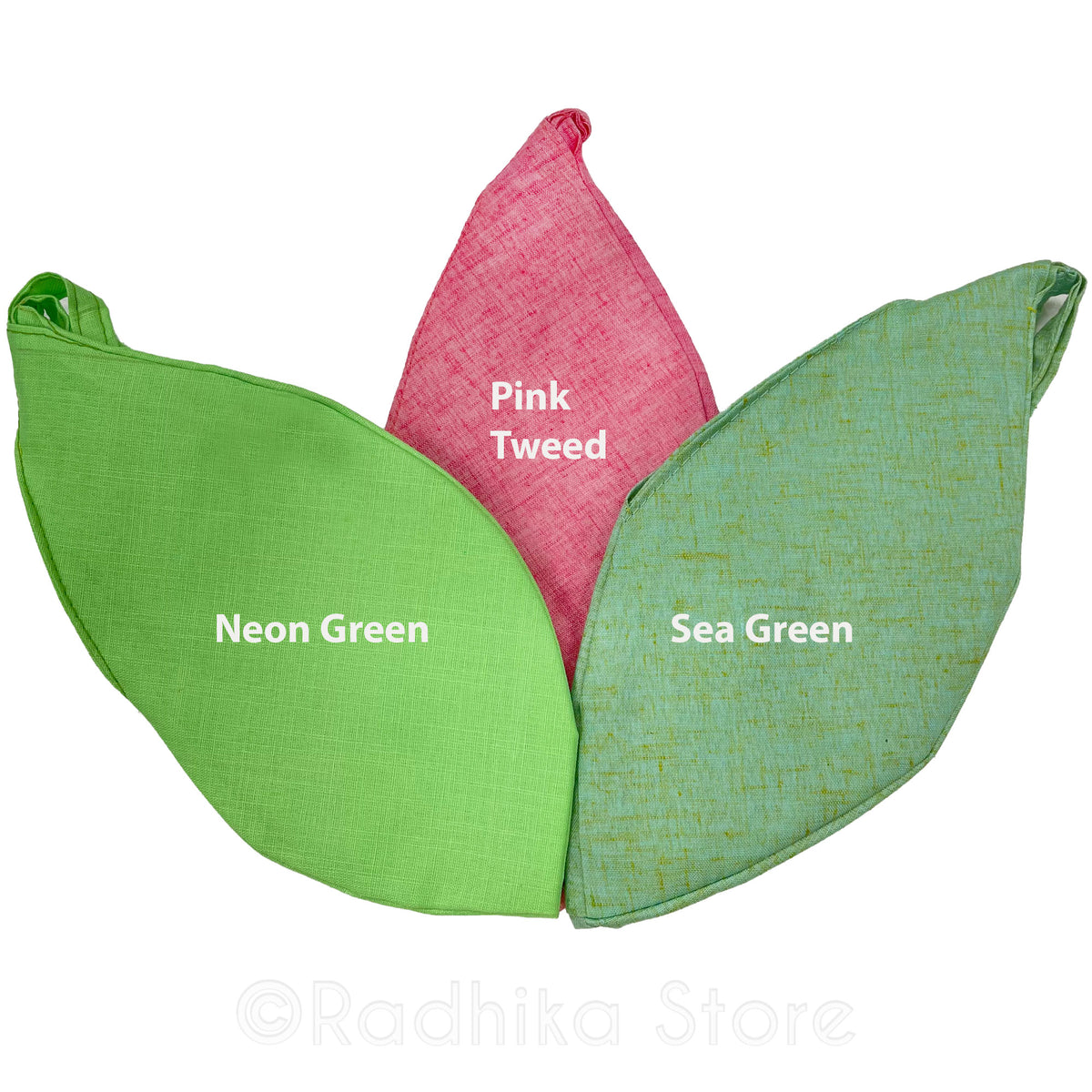 Neon Green - Pink Tweed - Sea Green - Natural Jute - Bead Bags