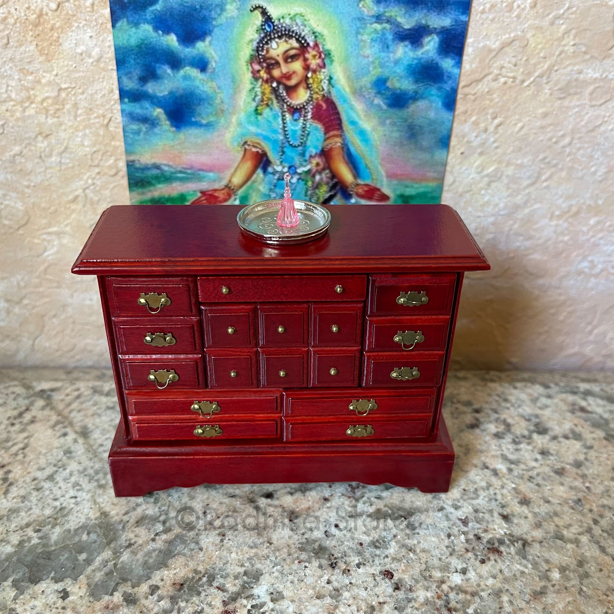 Palace Jewelry Box - Trinket Dresser - Cherry Wood Finish