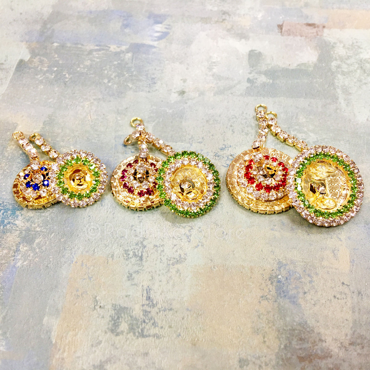 Peridot Green Rhinestone Deity Kartal