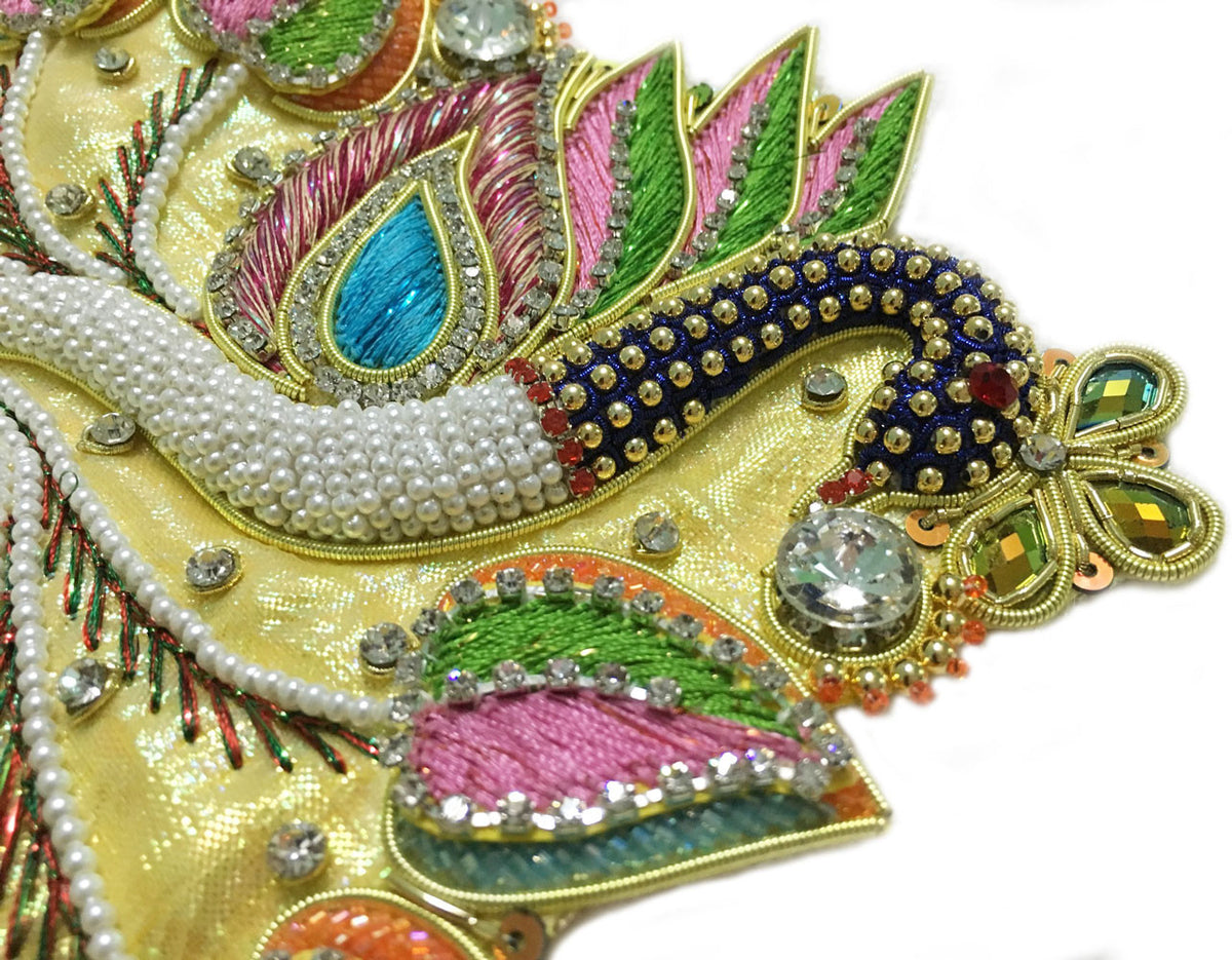 Laddu Gopal Outfit Pastel Paisley Peacock  1&quot; to 5&quot; Inch Sizes