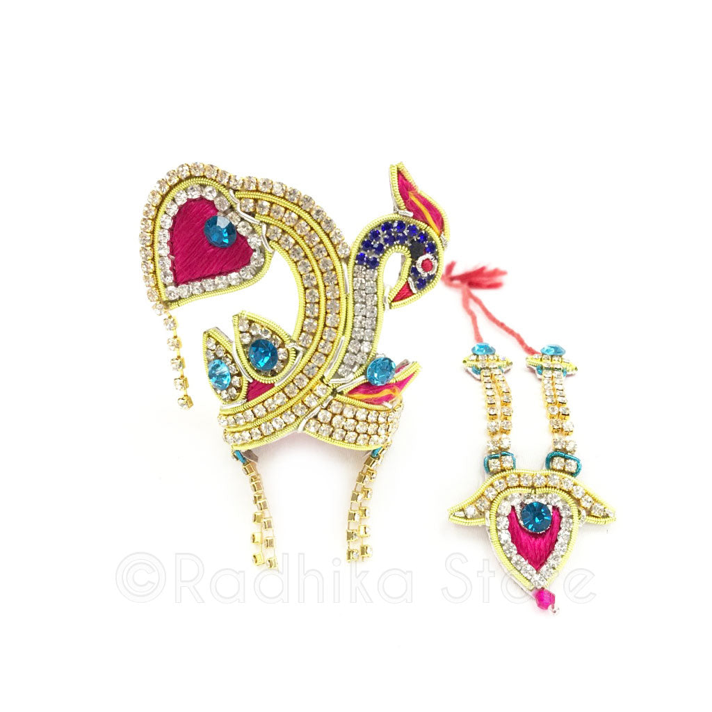 Peacock Love - Crown and Necklace Set