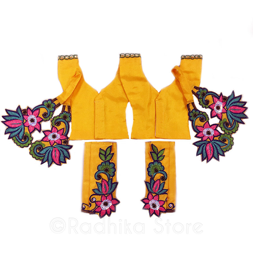 Lotus Pond - Marigold Yellow - Gaura Nitai Deity Outfit