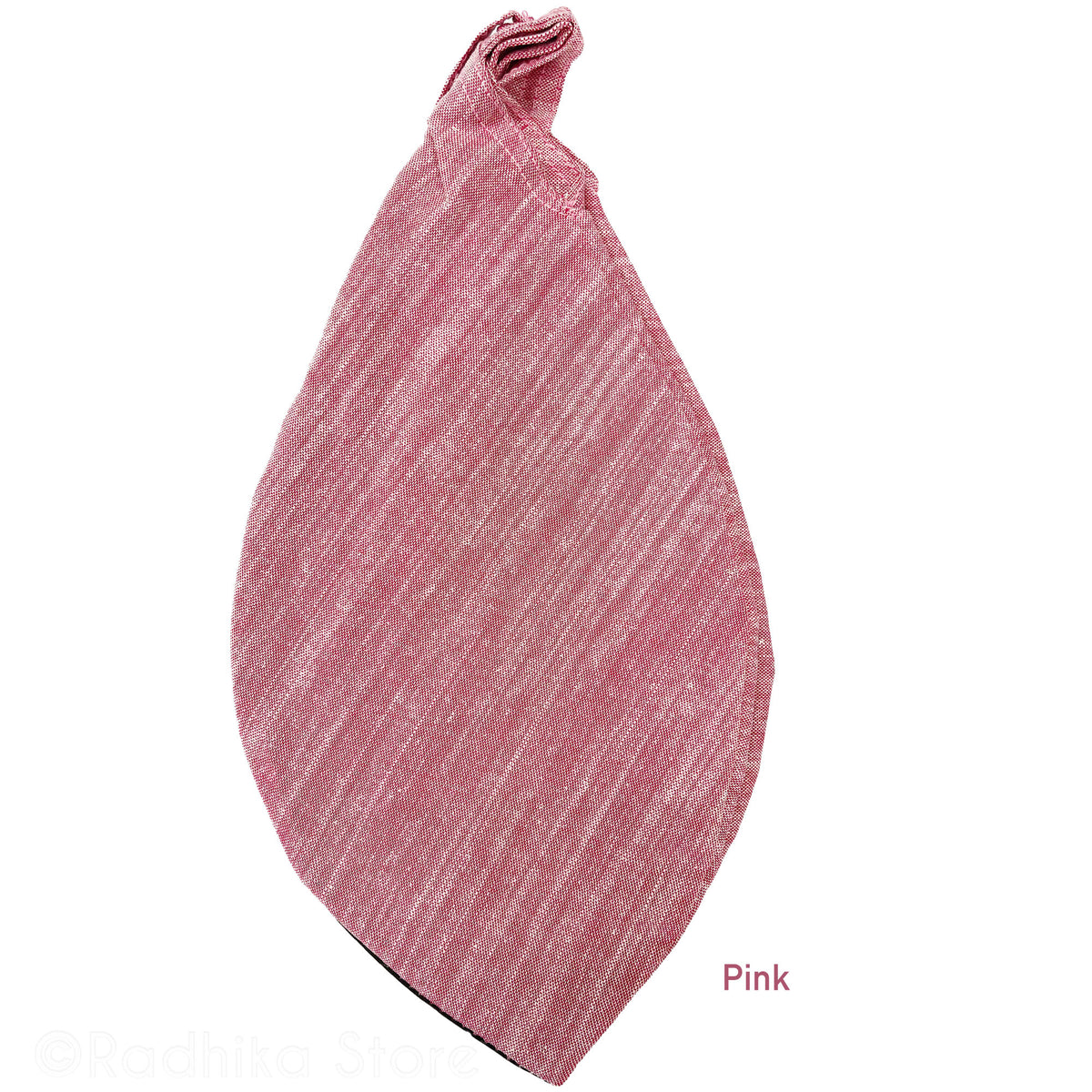 Sri Radha Vrindavan Logo - Hand Painted - Pink Outer Circle With Green - Jute Bead Bags - Choose Color