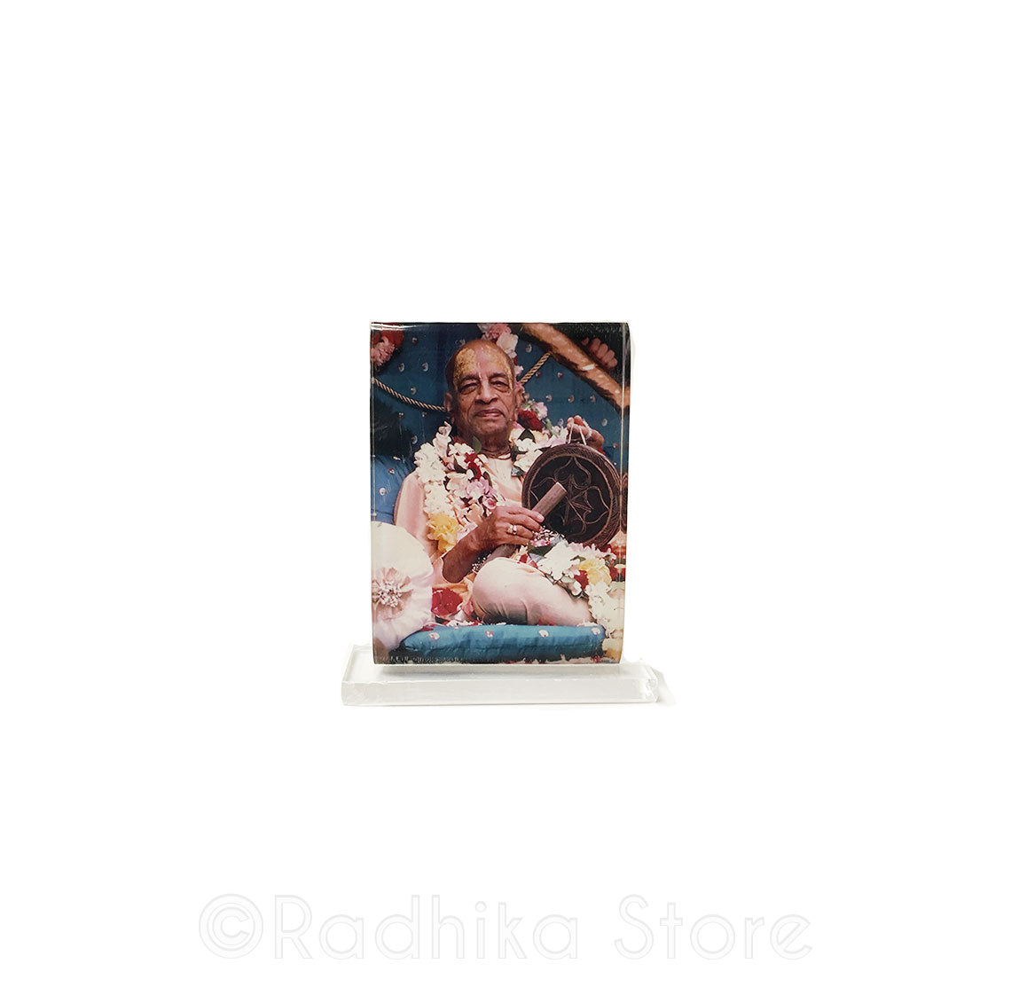 Srila Prabhupada With Gong Acrylic Picture- Choose Size