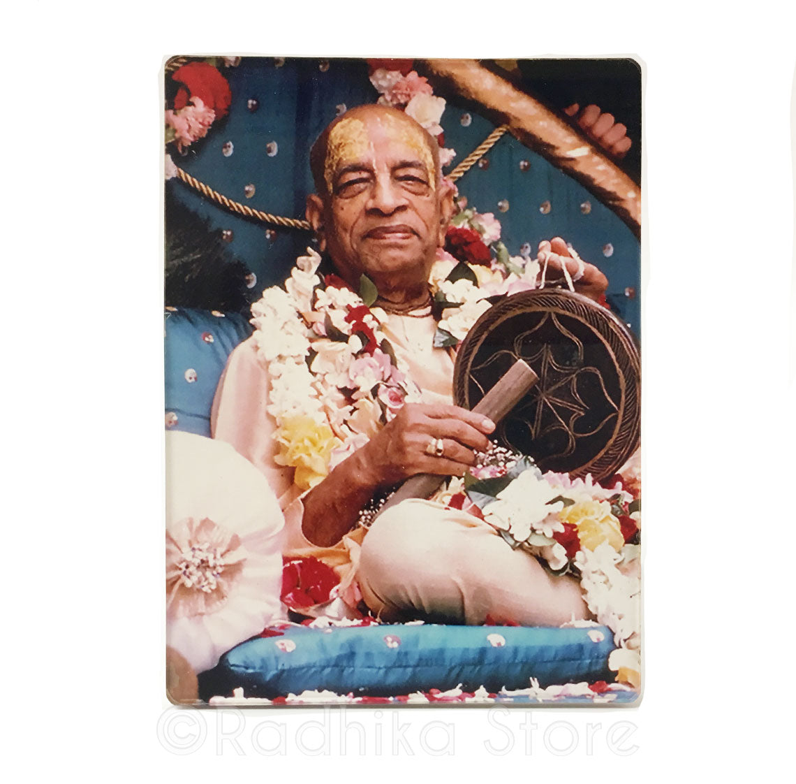 Srila Prabhupada With Gong Acrylic Picture- Choose Size