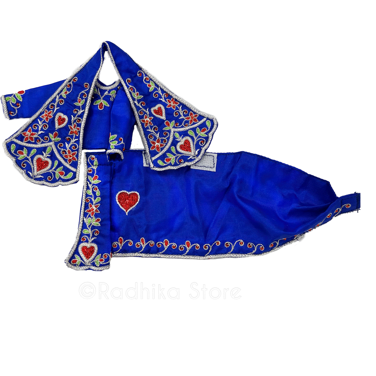 Bhakti Lata Bija - All Silk - Blissful Blue - Radha Krishna Deity Outfit