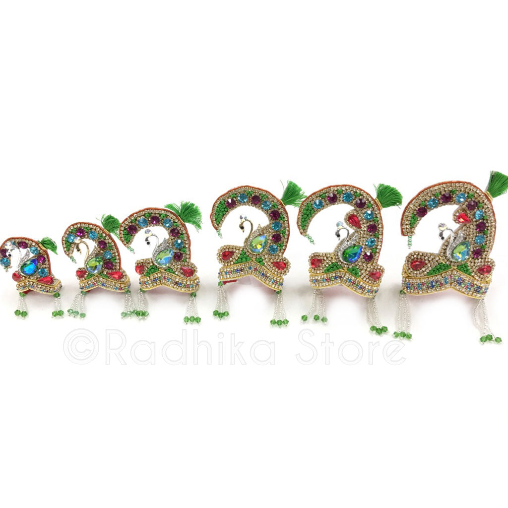 Radha Kund Silver Swan- Crystal Rhinestone Crown