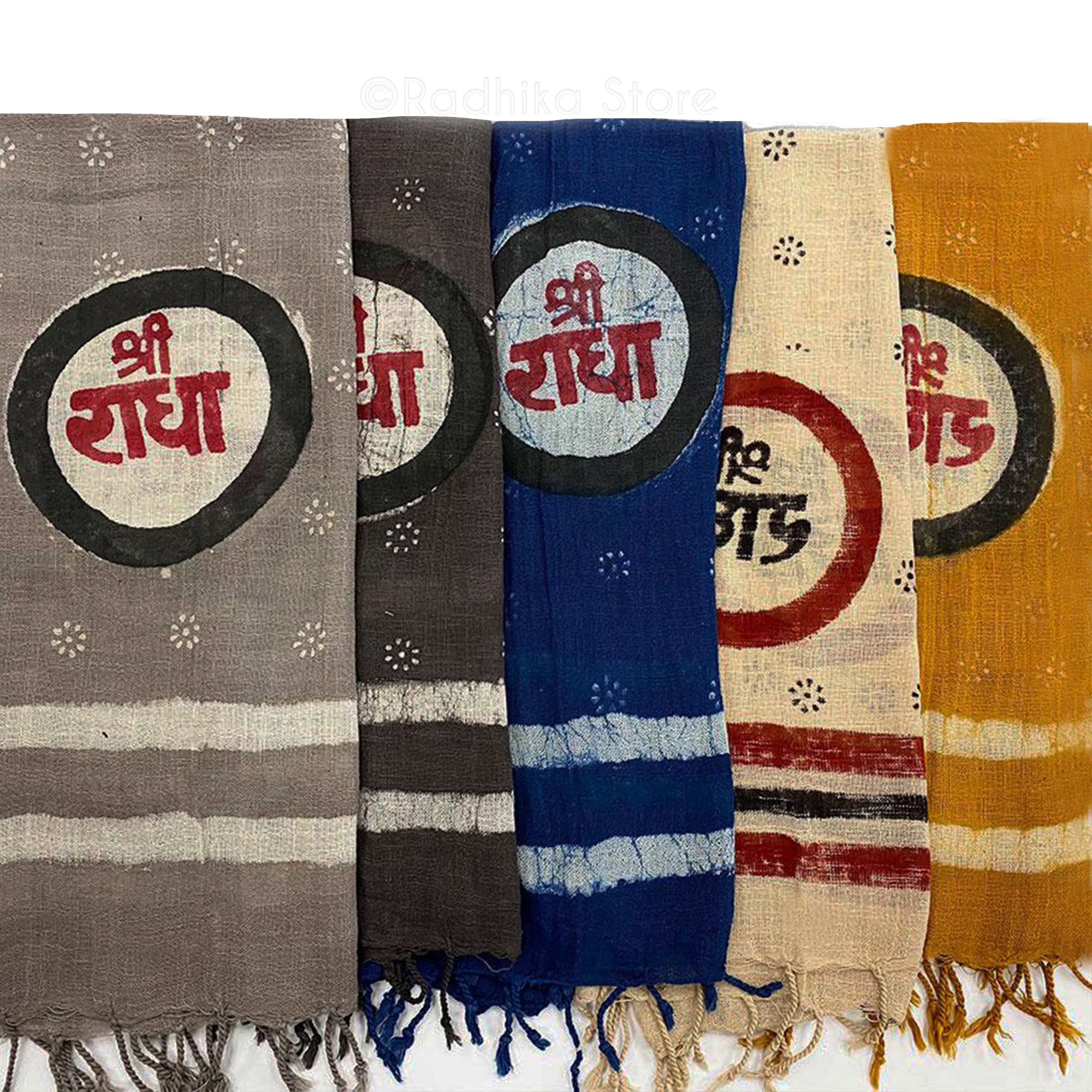 Tie Dye Mantra Chadar - Vrindavan Sri Radha-Choose Color