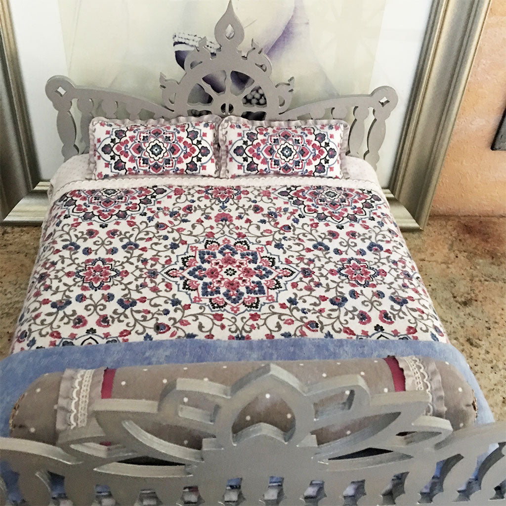 Sri Radha Raman - Silver Lotus Chakra Bed- 14 1/2&quot; Inch