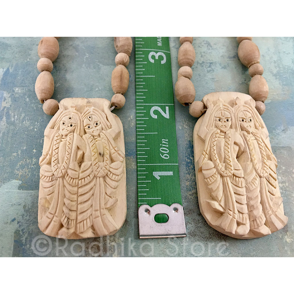 Sri Sri Gaura Nitai Pendant - Tulsi Necklace