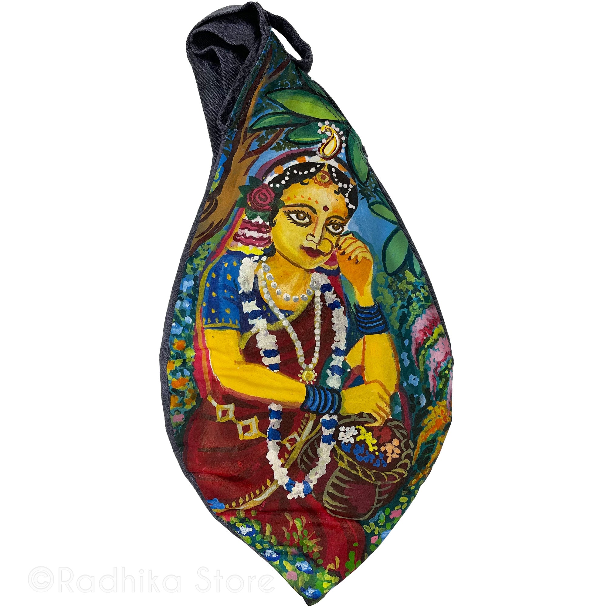 Radhika Flower Garden - Hand Painted Bead Bag