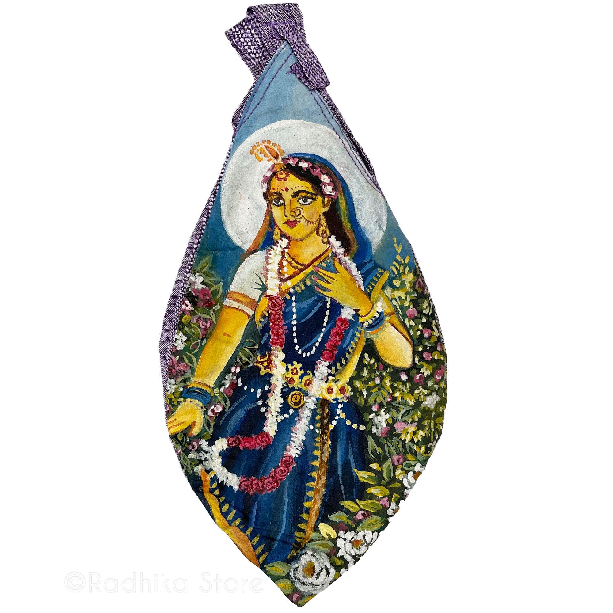 Radhika Moonlit Garden - Hand Painted Bead Bag