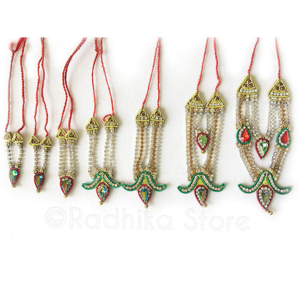 Bedazzling Chandrika Rhinestone Crown Set