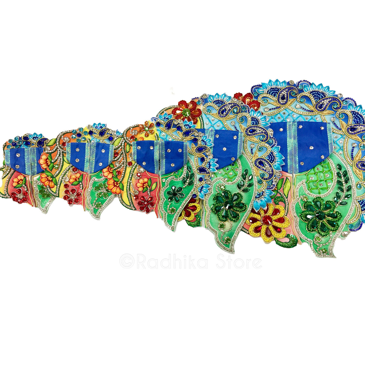 Rainbow of Vrindavan Flowers - Laddu Gopal Outfit - 1&quot; up to 5&quot; Inch Laddu Gopal Size