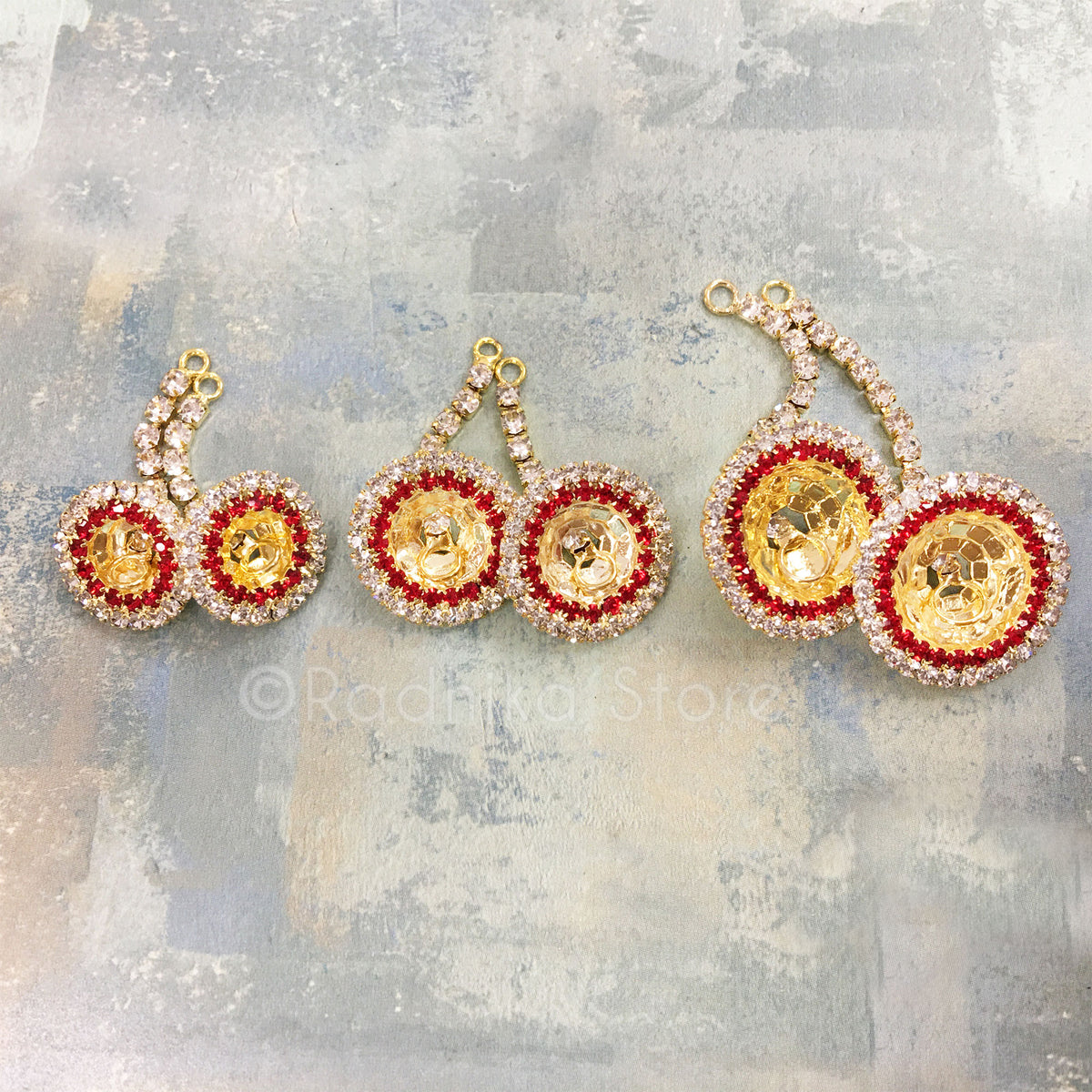 Red Rhinestone Deity Kartal