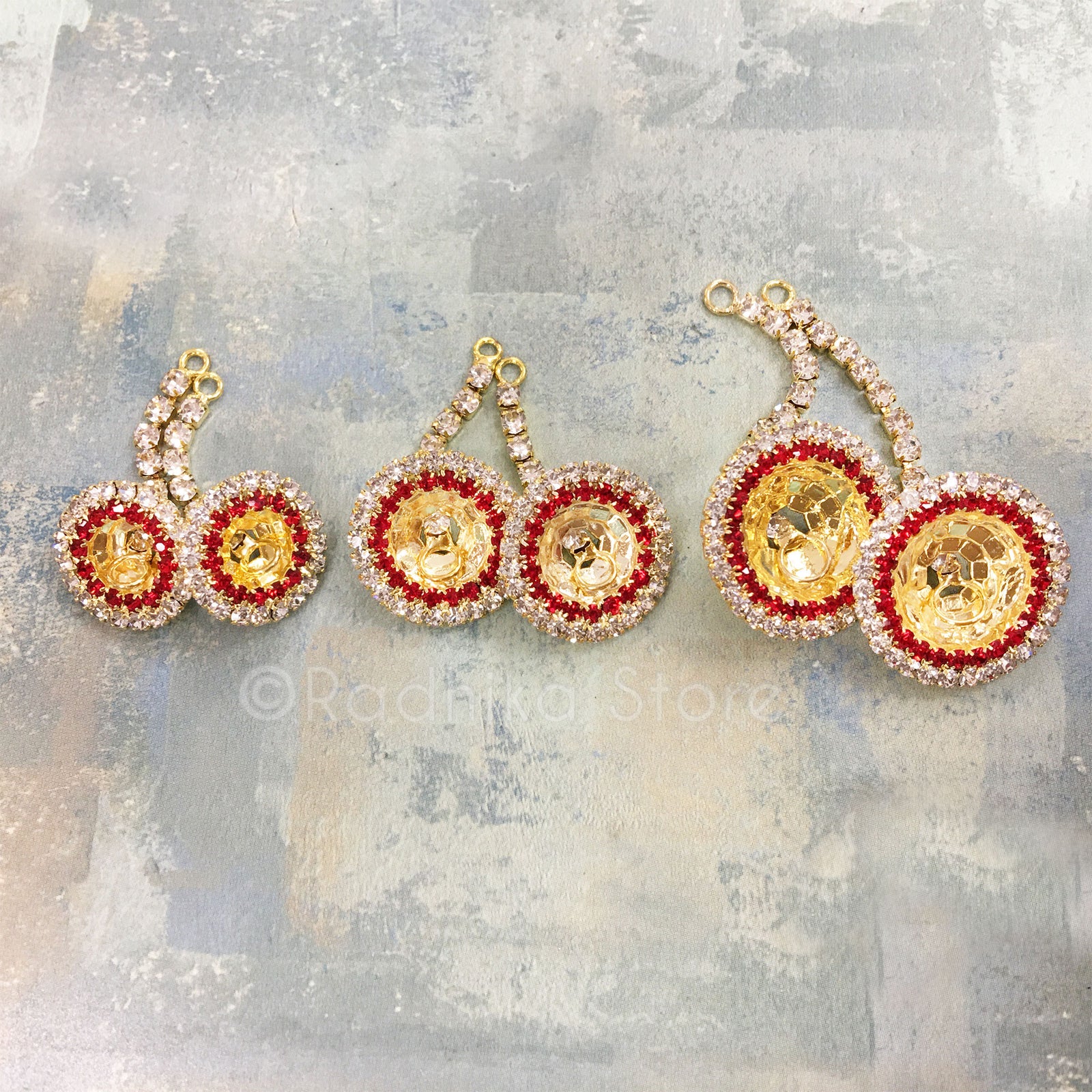 Red Rhinestone Deity Kartal