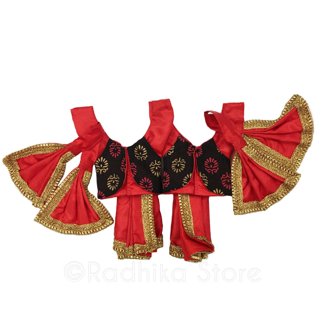 Jagannath Puri Black Vest - 4" Dhoti - Gaura Nitai Deity Outfit