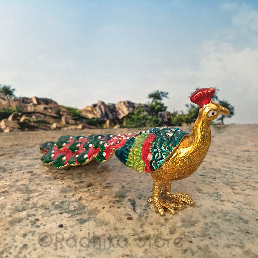 Colorful Jeweled Govardhana Peacocks - Hidden Treasure- Choose Color