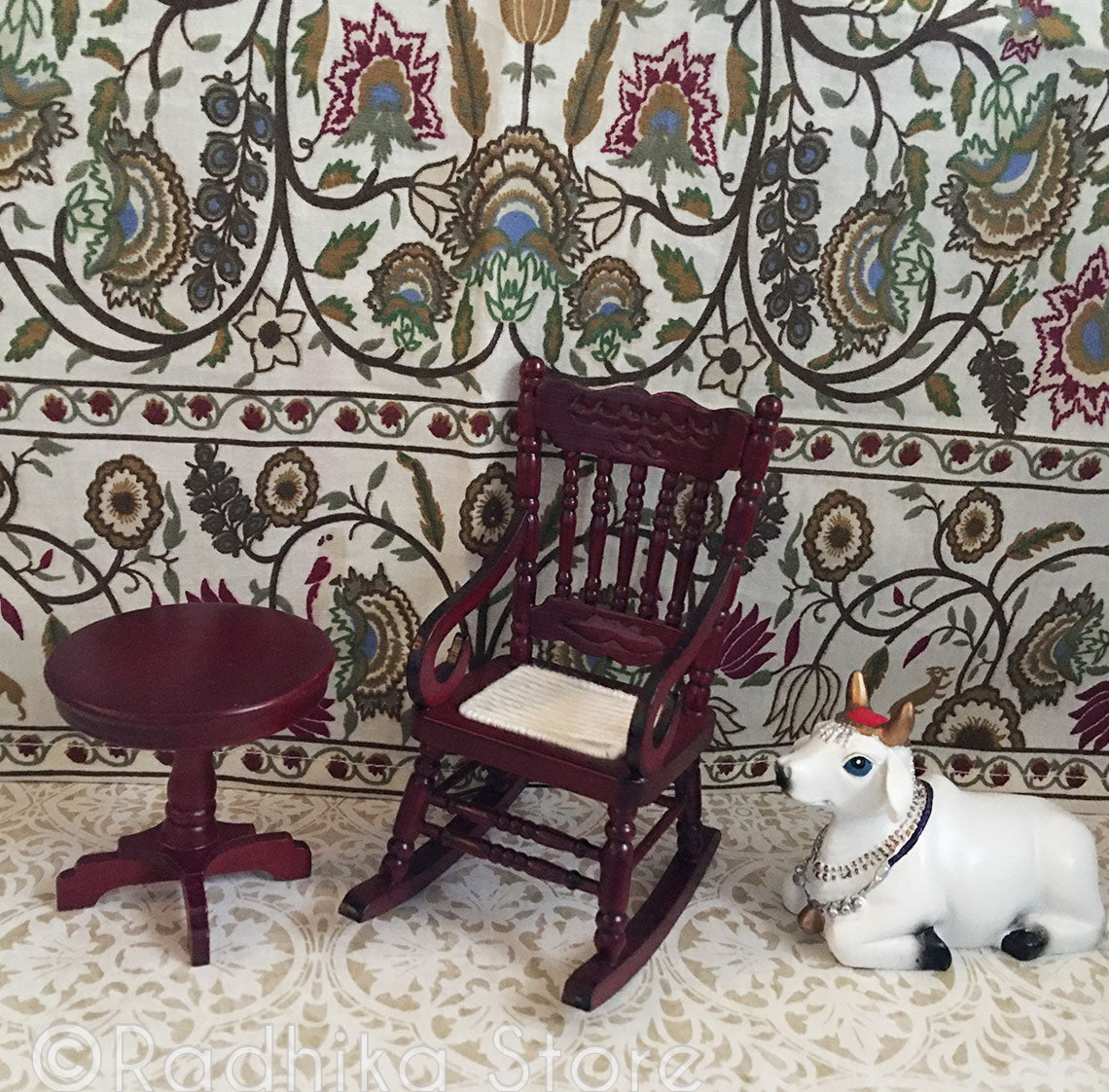 Round Side Table- Choose Wood Finish