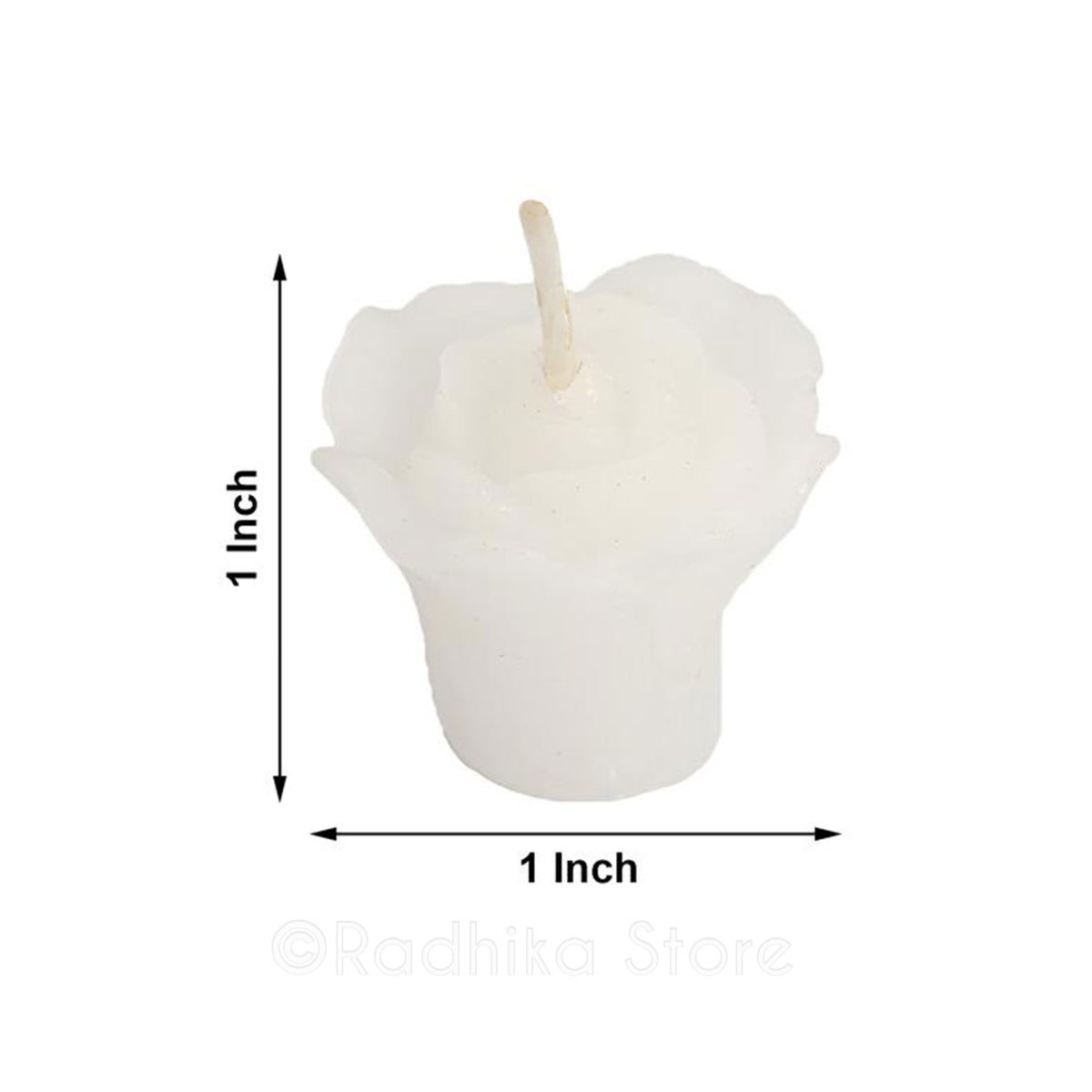 Miniature Heart and Rose Shaped Tea Candles - Choose set