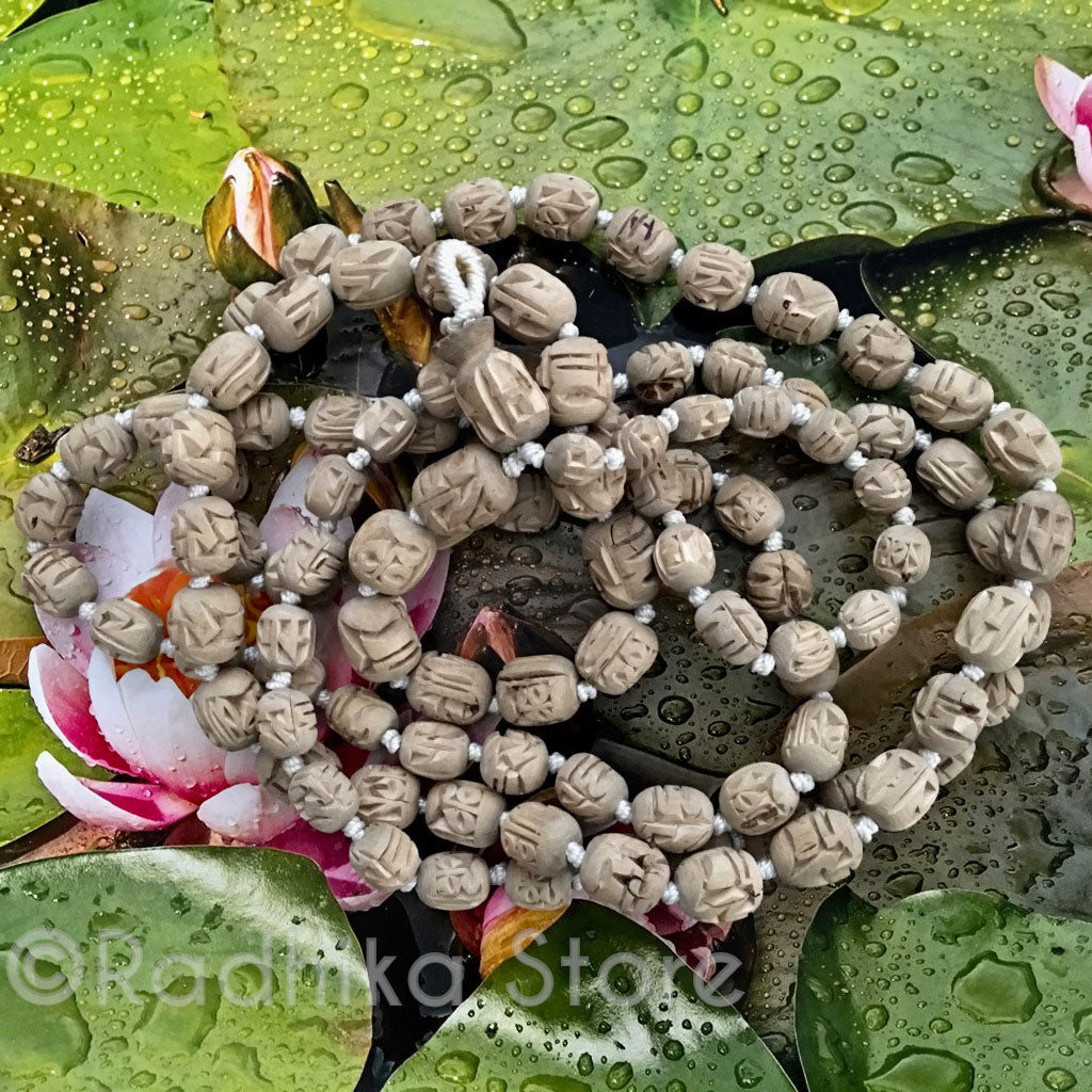 Radha Sanskrit  Round Shaped Pure Tulsi Japa Beads -