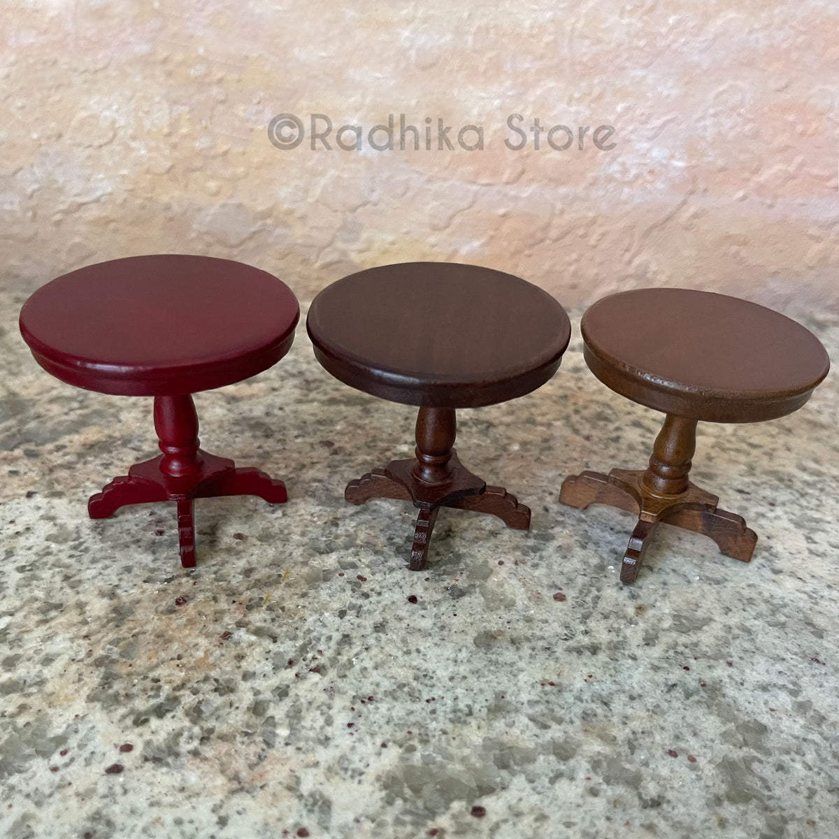 Round Side Table- Choose Wood Finish