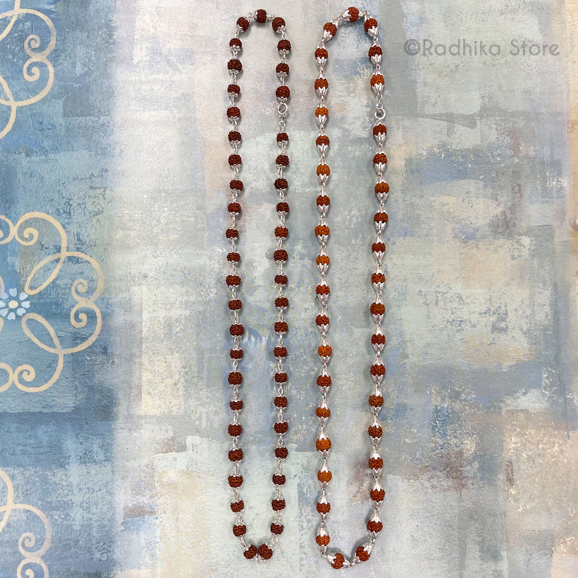 Rudraksha Silver Necklace