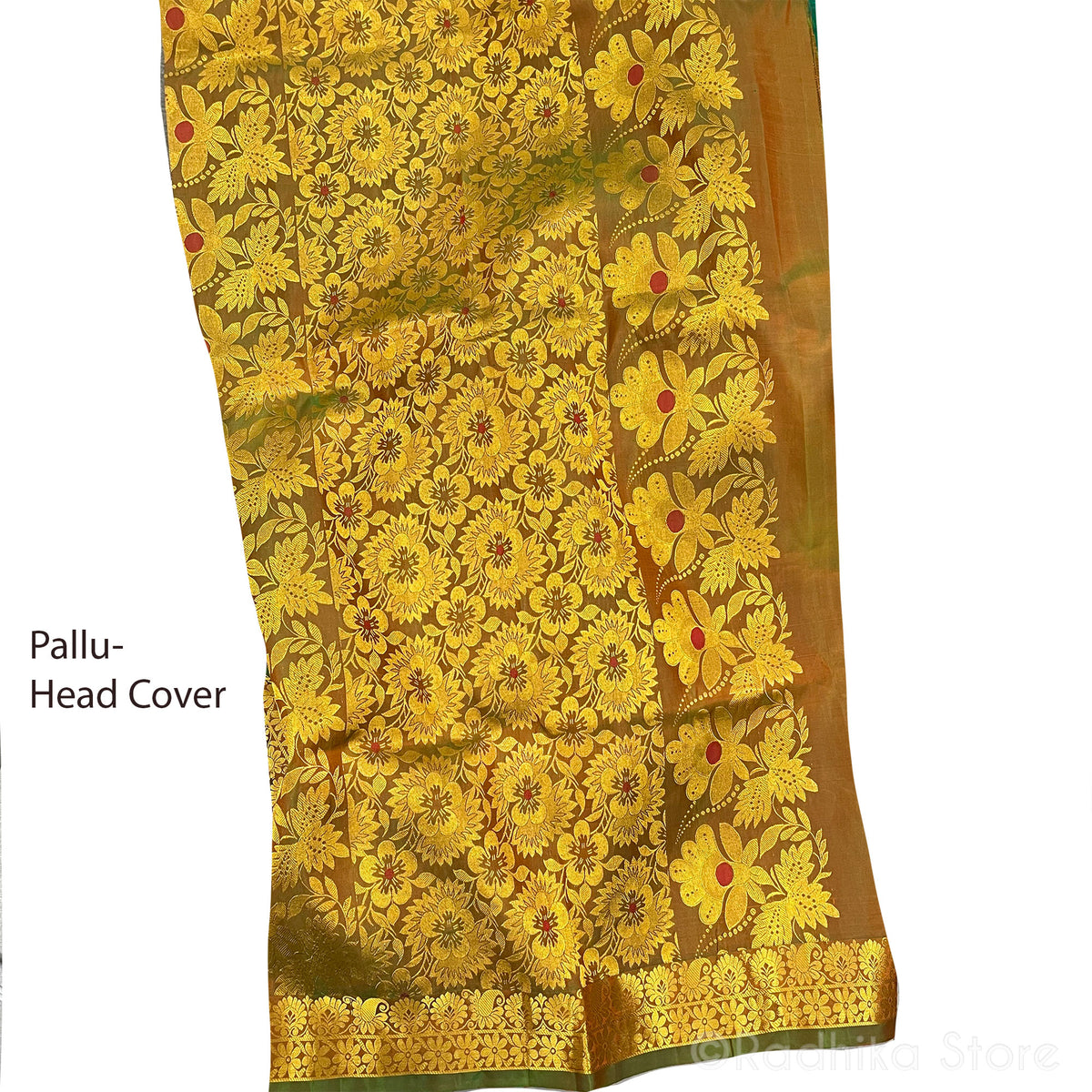 Rust With Golden Chandrika- Opulent Silk Saree
