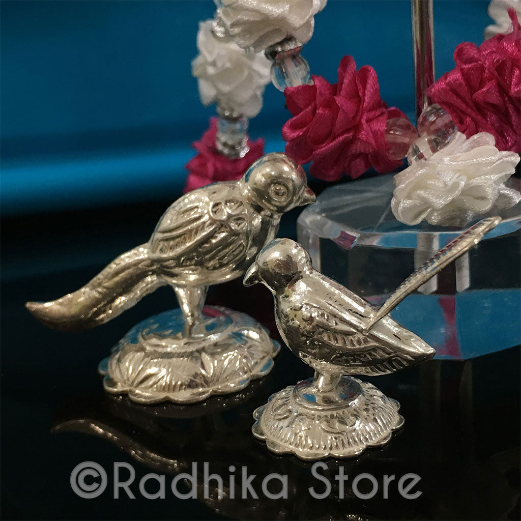 Silver Altar Vrindavan Parrot Tail Up