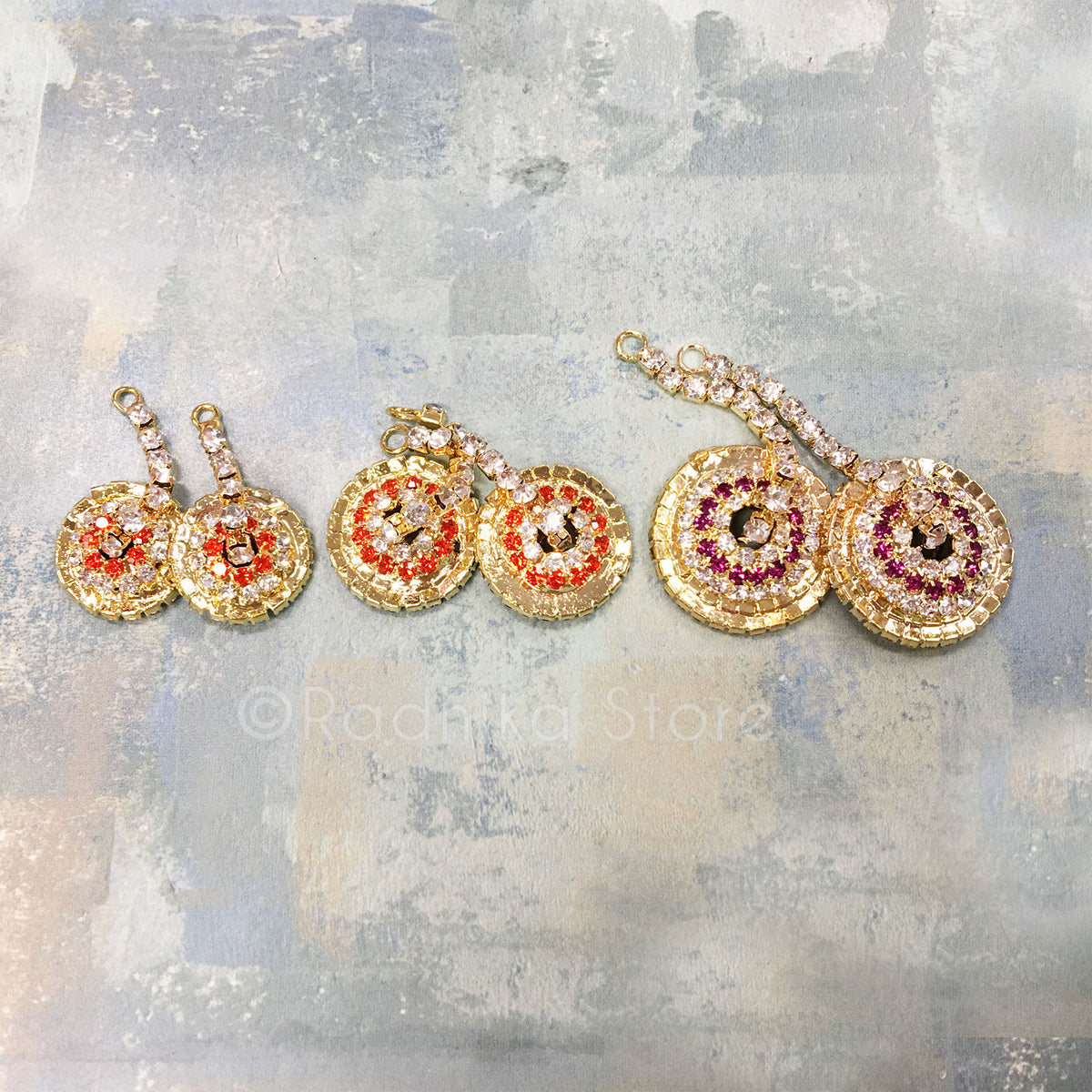 Sapphire Blue Rhinestone Deity Kartal