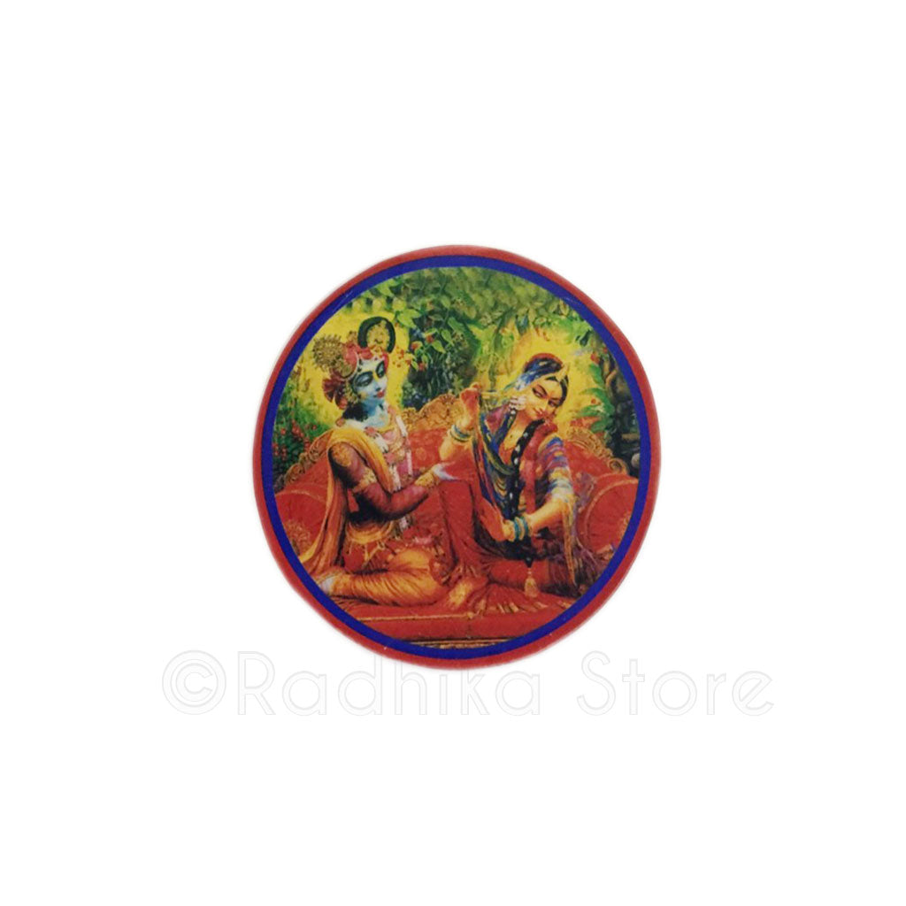 Sri Sri Radha Krishna Seva Kunj Acrylic Button