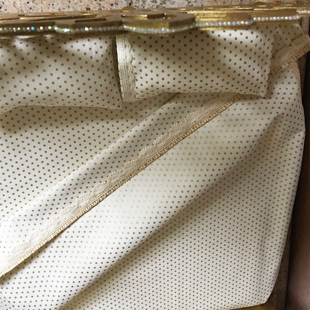 Vrindavan Opulence - Gold Lotus Bed - 14 1/2&quot; Inch