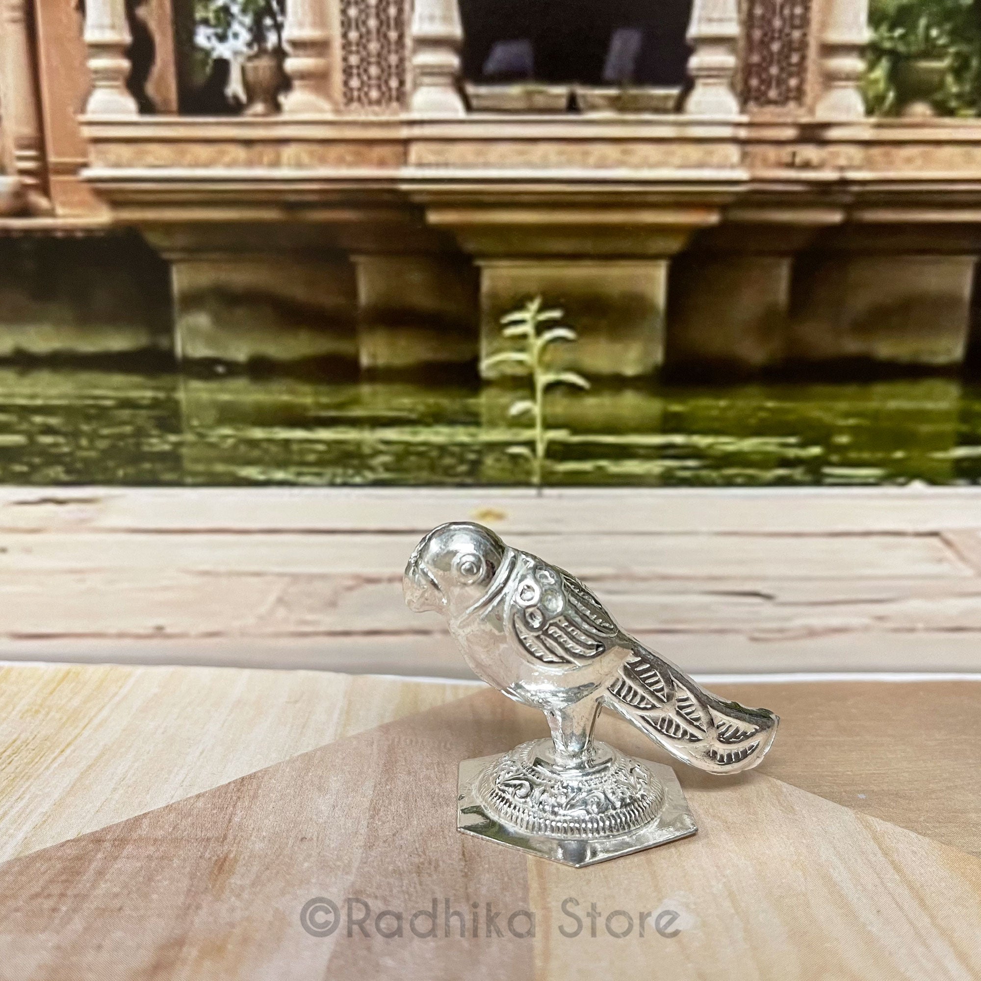 Silver Altar Vrindavan Parrot