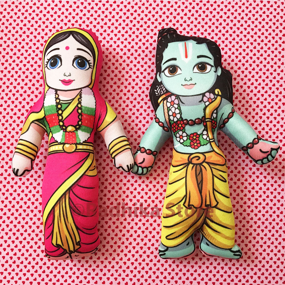 Sree Rama Doll Sita Rama Laxman Hanuman - Transcendental Dolls - Radhika Store