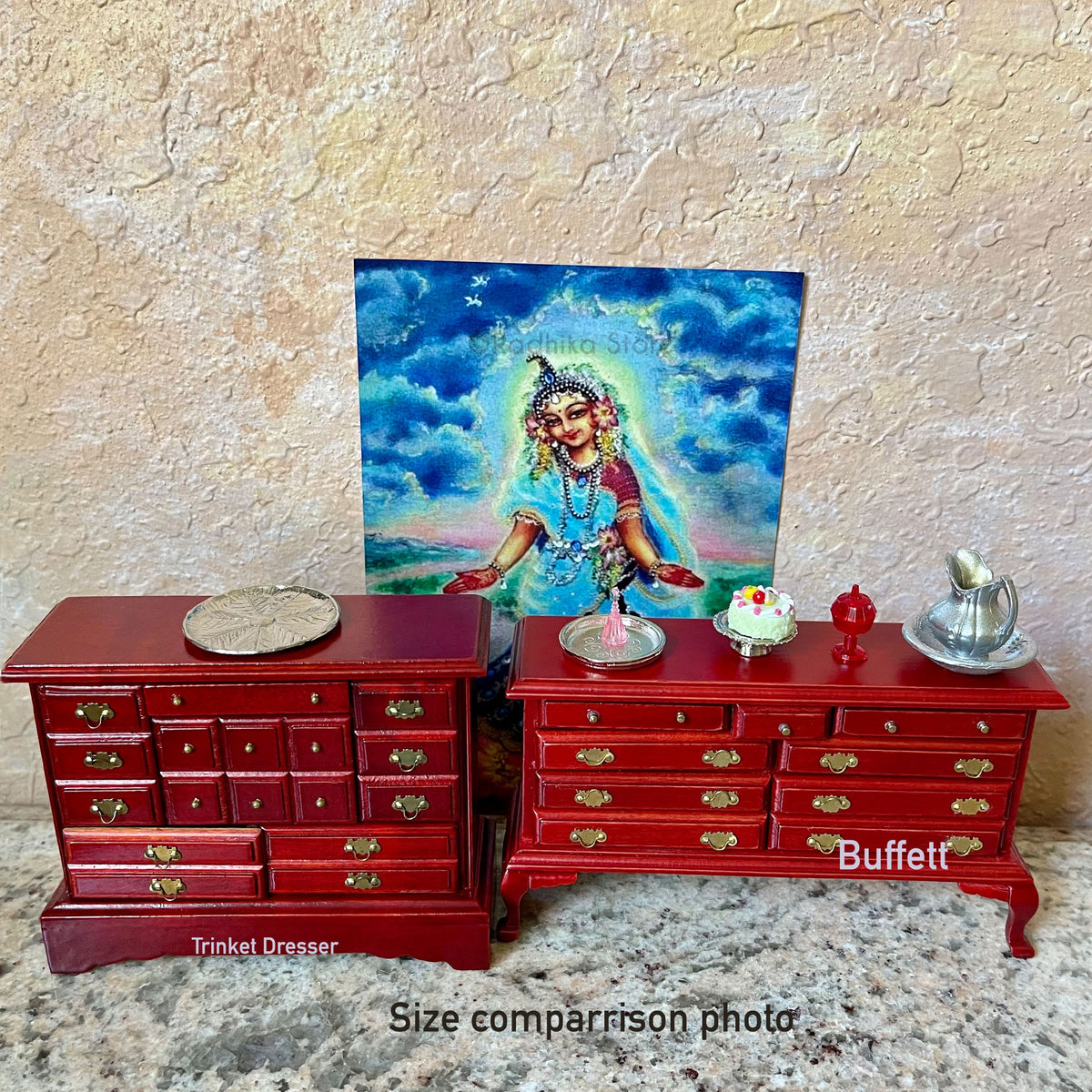 Palace Jewelry Box - Trinket Dresser - Cherry Wood Finish