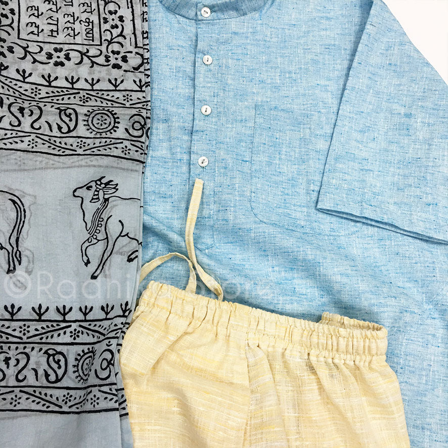 Natural Jute Yogi Pants -  California Yellow - Pastel Color- S, M, L, XL