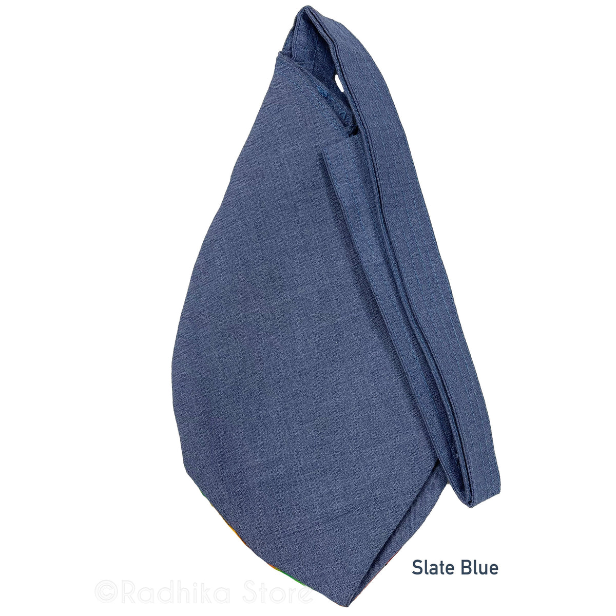 Sri Radha Vrindavan Logo - Hand Painted - Pink Outer Circle With Green - Jute Bead Bags - Choose Color