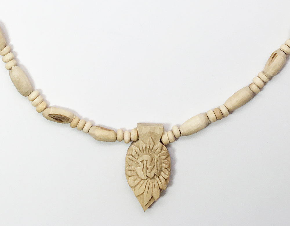 Small Radha Lotus Pendant-Tulsi Necklace