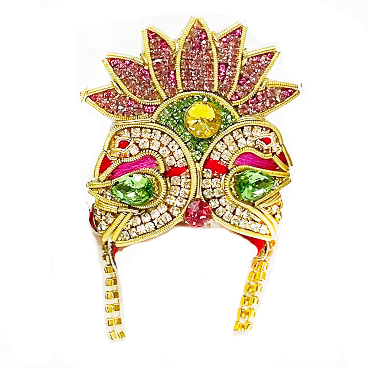 Sporting Lotus Swans - Deity Crown and Necklace Set