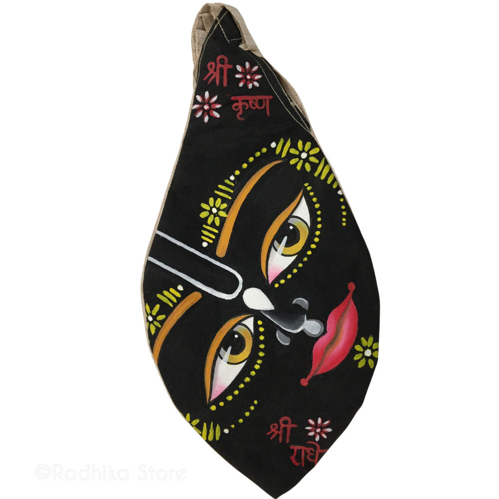 Sri Krishna - Hand Painted - Bead Bag