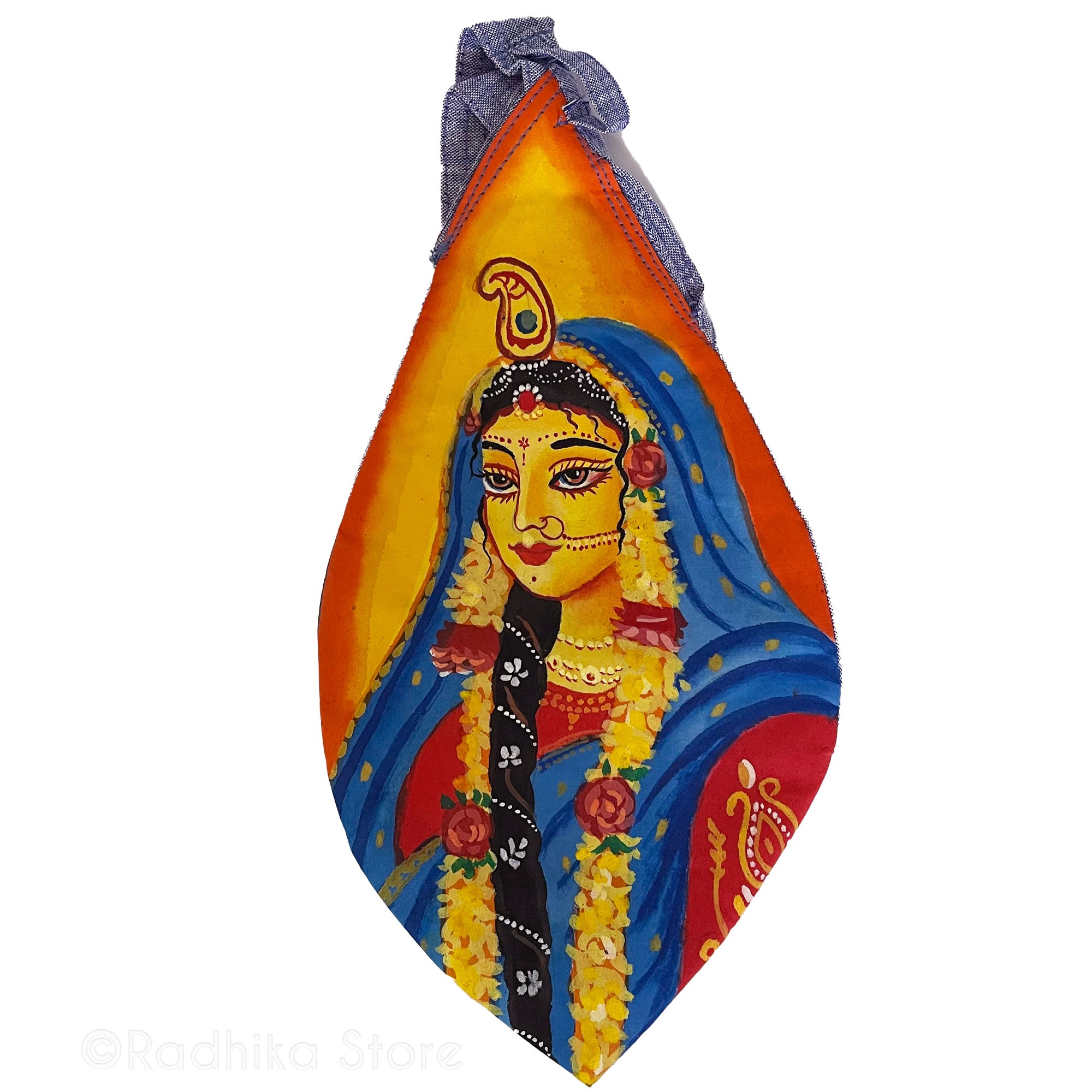 Sri Radhika - Hand Painted  Jute - Bead Bag- Choose Bag