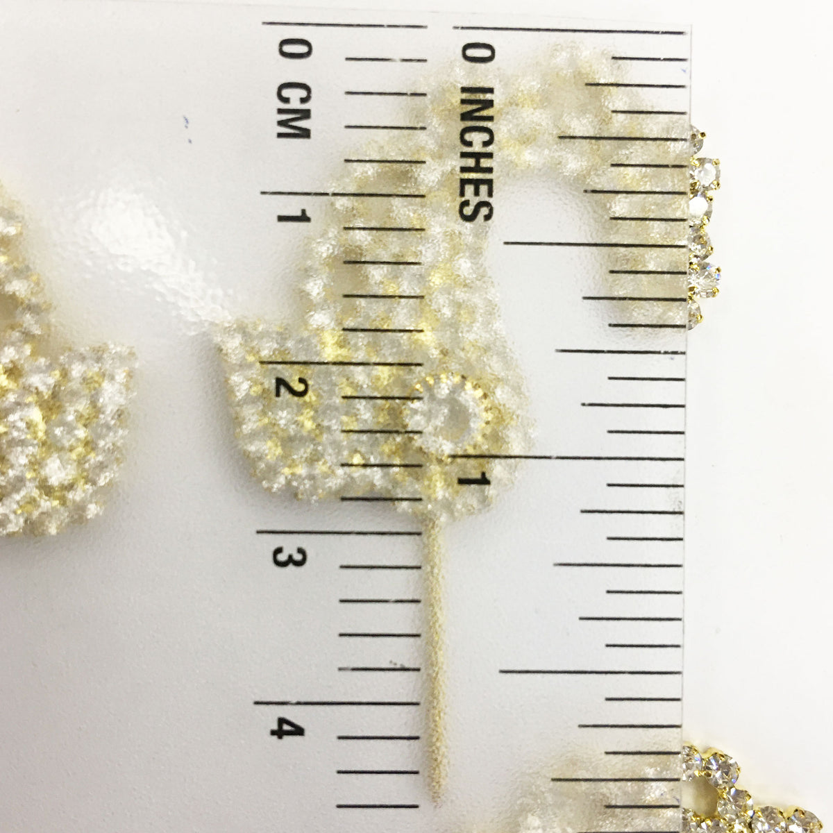 Swan Chandrika - Rhinestone Deity Turban Pins (Set of Two) - Select Size