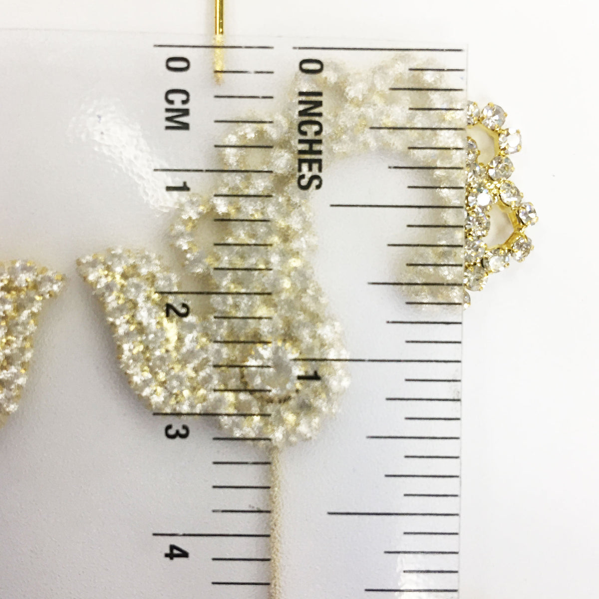 Swan Chandrika - Rhinestone Deity Turban Pins (Set of Two) - Select Size