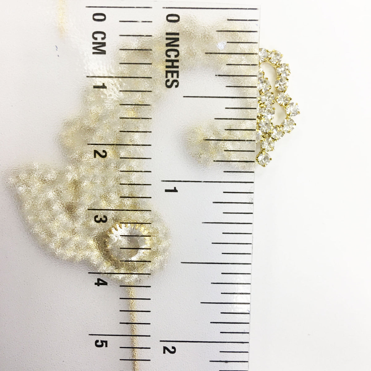 Swan Chandrika - Rhinestone Deity Turban Pins (Set of Two) - Select Size