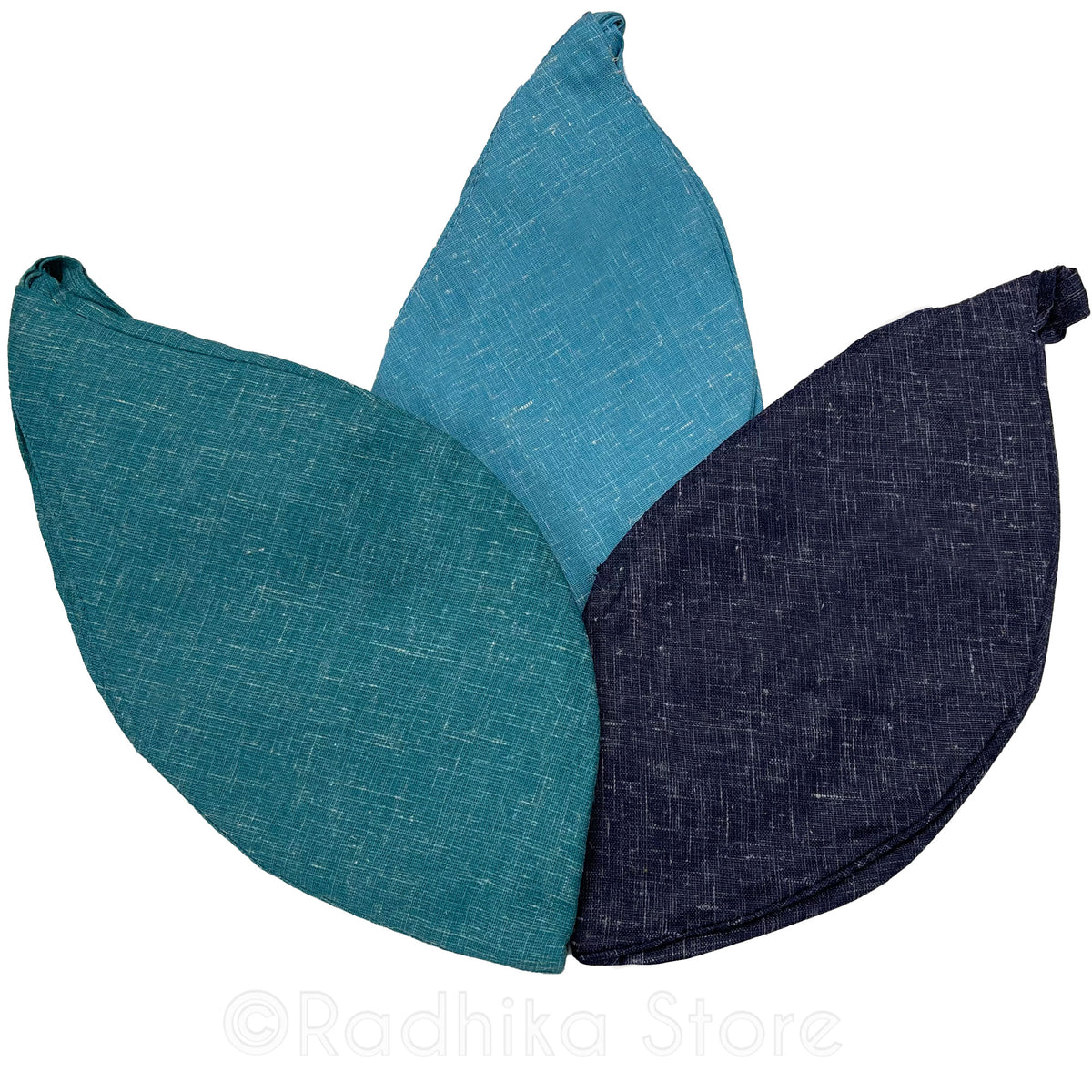 Blues - Natural Jute - Bead Bags