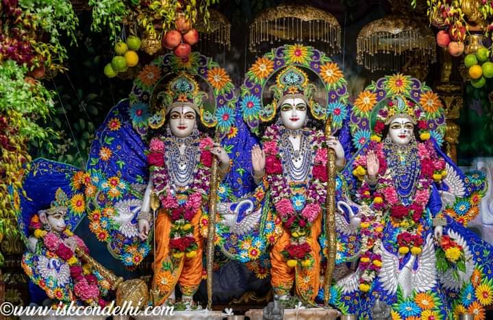 Evening Radha Kund - All Silk - Deep Purple Multi Color - Radha Krishna Deity Outfit