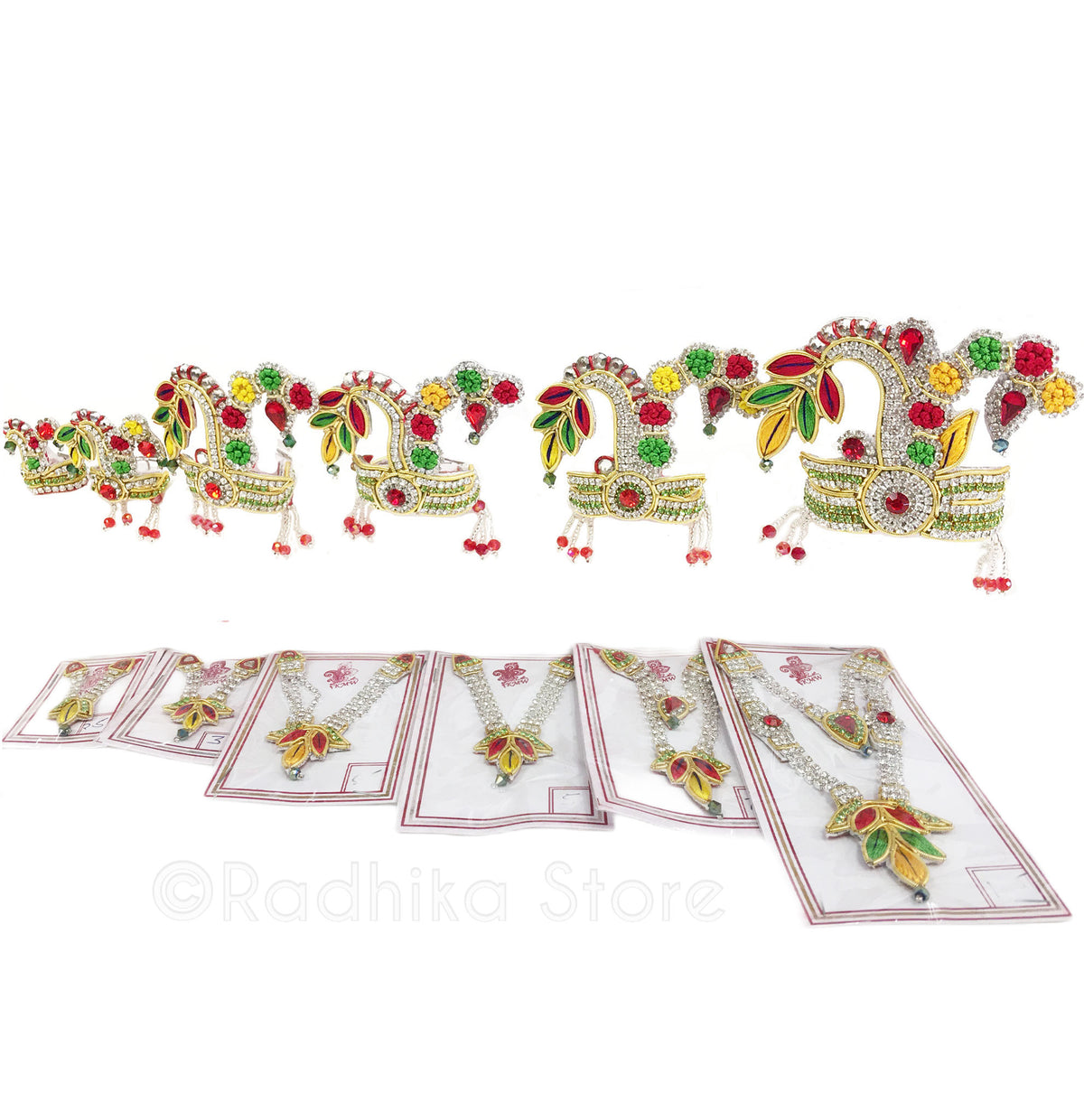 Tropical Festival Colors - Deity Crown and Necklace Set