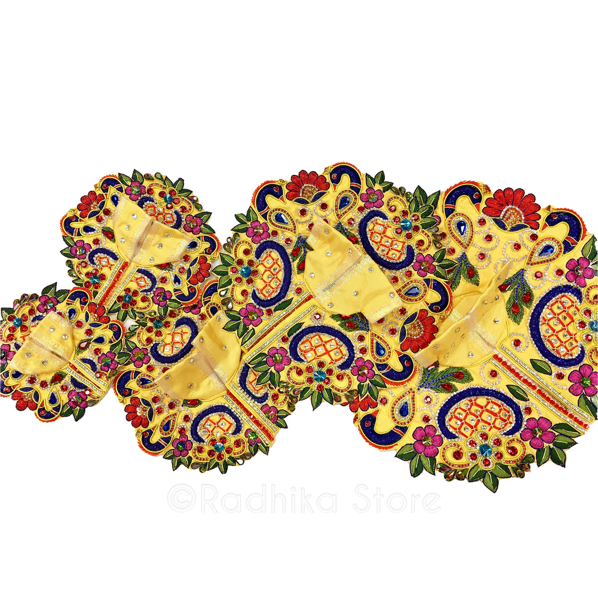 Tulsi Garden Peacocks - Laddu Gopal Outfit - 1&quot; up to 5&quot; Inch Laddu Gopal Size